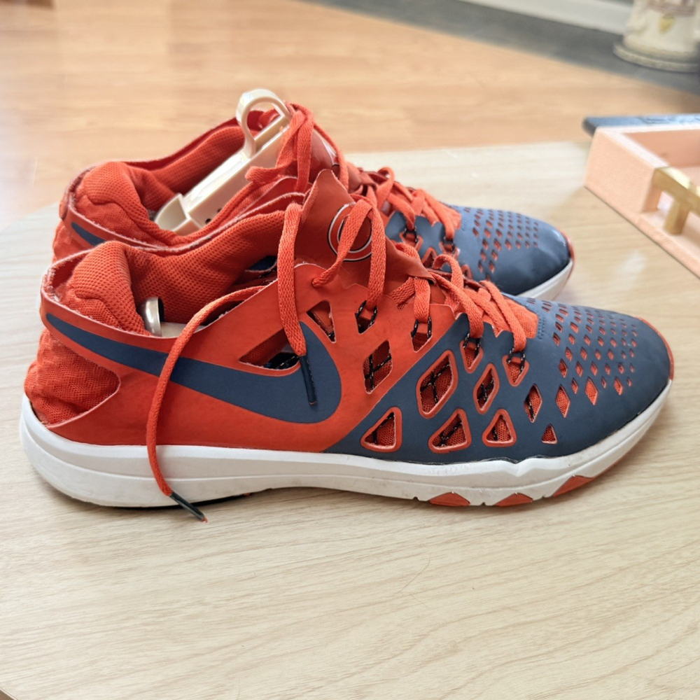 Nike Train Speed 4 AMP Chicago Bears Football Orange Blue Running Shoes Mens 11